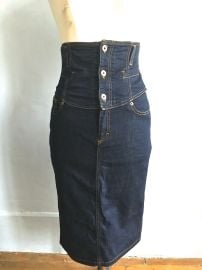 Dolce Gabbana Vintage High Waisted Denim Pencil Skirt at Etsy