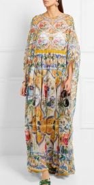 Dolce Gabbana Vintage Printed Silk Kaftan at Net a Porter