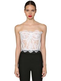 Dolce Gabbana White Lace Bustier Top at Luisaviaroma