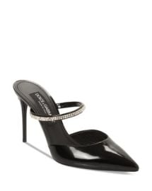 Dolce Gabbana Womens Embellished Pointed Toe High Heel Mules Bloomingdales at Bloomingdales