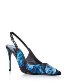 Dolce Gabbana Womens Floral Print Slingback Pointed Toe Pumps Bloomingdales at Bloomingdales