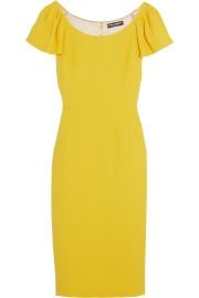 Dolce Gabbana Yellow Flutter Sleeve Dress at Nordstrom