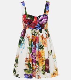 Dolce Gabbana floral print mini dress at Mytheresa