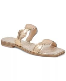 Dolce Vita Womens Ilva Wavy Double-Strap Slide Sandals - Macys at Macys