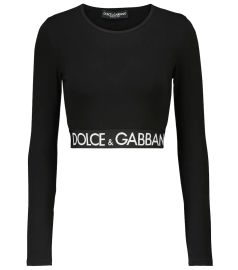 Dolce amp Gabbana - Logo cotton crop top at Mytheresa