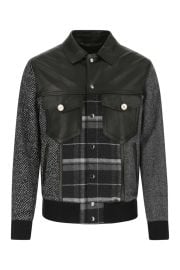 Dolce amp Gabbana Contrast Panelled Jacket  at Cettire