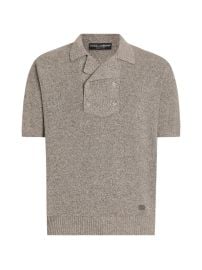 Dolce amp Gabbana Cotton And Linen Polo Shirt Neutrals at Farfetch