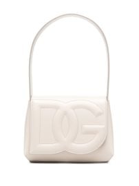 Dolce amp Gabbana DG Logo Leather Shoulder Bag Neutrals at Farfetch