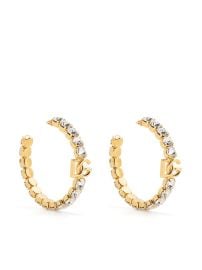 Dolce amp Gabbana DG crystal-embellished Hoop Earrings - at Farfetch