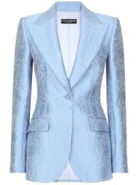 Dolce amp Gabbana DNA Floral Motif Blazer Blue at Farfetch