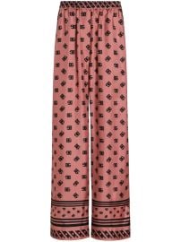 Dolce amp Gabbana DNA logo-print Palazzo Pants Pink at Farfetch