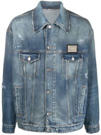 Dolce amp Gabbana Distressed Denim Jacket - at Farfetch