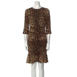 Dolce amp Gabbana Dresses Dolce Gabbana Silk Cheetah Mini Dress Poshmark at Poshmark