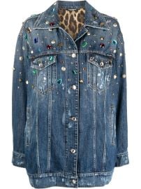 Dolce amp Gabbana Embellished Denim Jacket - at Farfetch