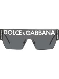 Dolce amp Gabbana Eyewear DG Logo oversized-frame Sunglasses - at Farfetch