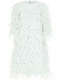 Dolce amp Gabbana Feathered three-quarter Length Sleeve Dress - at Farfetch