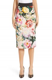 Dolce amp Gabbana Floral Print Cady Pencil Skirt at Nordstrom