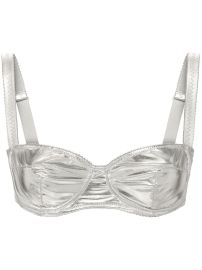 Dolce amp Gabbana KIM DOLCEampGABBANA Metallic Underwired Balconette Bra - at Farfetch