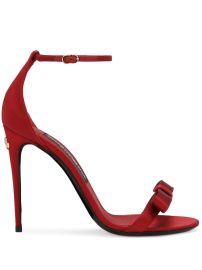 Dolce amp Gabbana Keira 105mm bow-detail Satin Sandals - at Farfetch