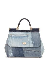 Dolce amp Gabbana Large Sicily Patchwork Denim Shoulder Bag - at Farfetch