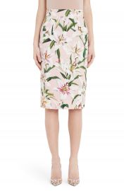 Dolce amp Gabbana Lily Print Pencil Skirt   Nordstrom at Nordstrom