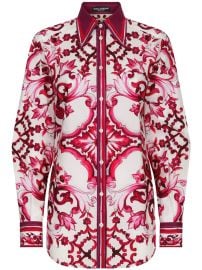 Dolce amp Gabbana Majolica-print Cotton Shirt - at Farfetch