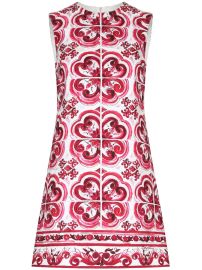 Dolce amp Gabbana Majolica-print Shift Mini Dress - at Farfetch