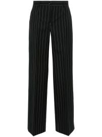 Dolce amp Gabbana Pinstriped straight-leg Trousers Black at Farfetch