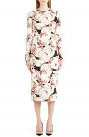 Dolce amp Gabbana Plate Print Sheath Dress at Nordstrom