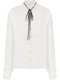 Dolce amp Gabbana Ruffled Neck Shirt - at Farfetch