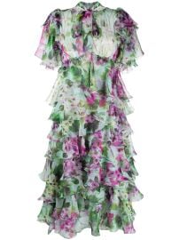 Dolce amp Gabbana Ruffled floral-print Dress - at Farfetch