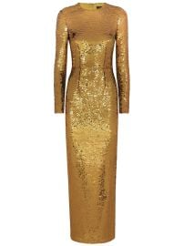 Dolce amp Gabbana Sequinned Mermaid Gown Gold at Farfetch