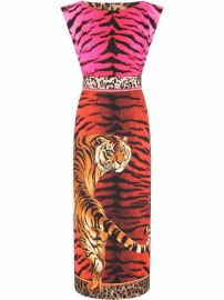 Dolce amp Gabbana animal-print Midi Dress - at Farfetch