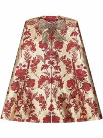 Dolce amp Gabbana bow-detail silk-jacquard Cape - at Farfetch