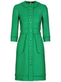 Dolce amp Gabbana button-front crew-neck Dress - at Farfetch