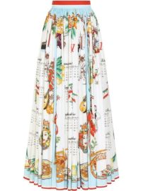 Dolce amp Gabbana calendar-print Maxi Skirt - at Farfetch