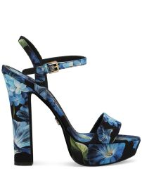 Dolce amp Gabbana floral-print Charmeuse Platform Sandals - at Farfetch