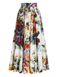 Dolce amp Gabbana floral-print Maxi Skirt White at Farfetch