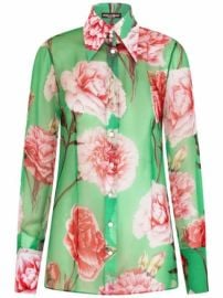 Dolce amp Gabbana floral-print Silk Georgette Shirt - at Farfetch