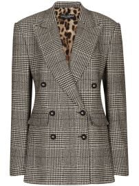 Dolce amp Gabbana glen-plaid double-breasted Blazer White at Farfetch