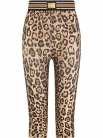 Dolce amp Gabbana leopard-print Jersey Cycling Shorts Brown at Farfetch