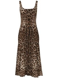 Dolce amp Gabbana leopard-print Midi Dress - at Farfetch