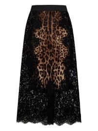 Dolce amp Gabbana leopard-print Satin Midi Skirt Brown at Farfetch