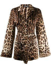 Dolce amp Gabbana leopard-print Satin Pajama Shirt - at Farfetch