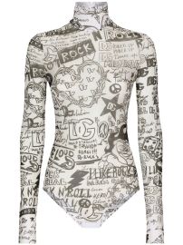 Dolce amp Gabbana logo-print Bodysuit - at Farfetch