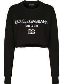 Dolce amp Gabbana logo-print Cropped Sweatshirt - at Farfetch