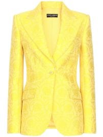 Dolce amp Gabbana patterned-jacquard single-breasted Blazer - Farfetch at Farfetch