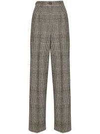 Dolce amp Gabbana plaid-pattern Flared Trousers Grey at Farfetch