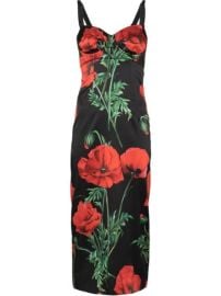 Dolce amp Gabbana rose-print Bustier Dress - at Farfetch