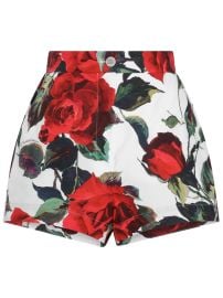 Dolce amp Gabbana rose-print Shorts White at Farfetch